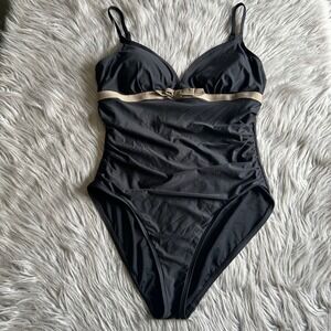 ECO Swim One Piece Swimsuit Womens Size 16 Black Swimwear